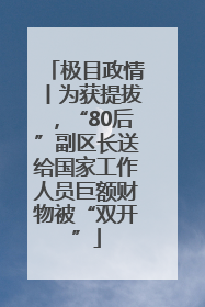 极目政情丨为获提拔，“80后”副区长送给国家工作人员巨额财物被“双开”