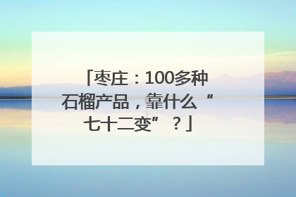 枣庄：100多种石榴产品，靠什么“七十二变”？
