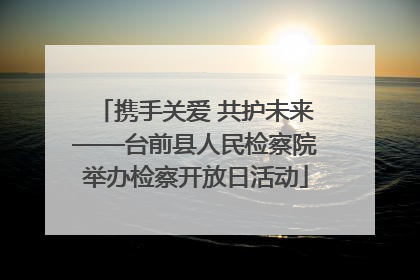 携手关爱 共护未来——台前县人民检察院举办检察开放日活动