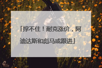 撑不住！耐克涨价，阿迪达斯和彪马或跟进