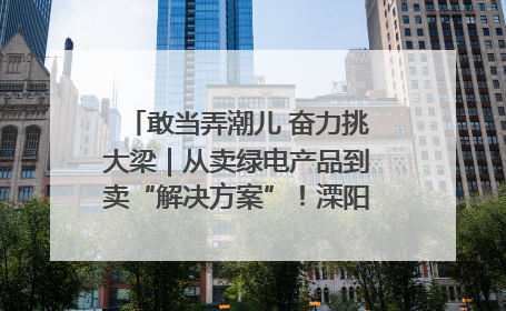 敢当弄潮儿 奋力挑大梁｜从卖绿电产品到卖“解决方案”！溧阳立足产业优势建成五大微电网示范项目