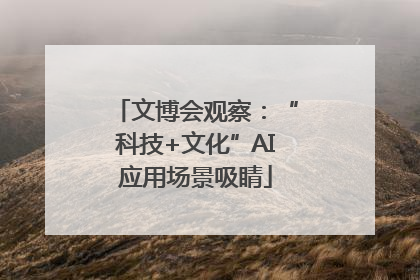 文博会观察：“科技+文化”AI应用场景吸睛