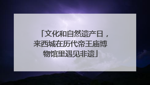 文化和自然遗产日，来西城在历代帝王庙博物馆里遇见非遗