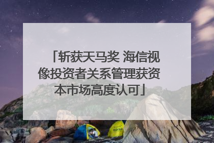 斩获天马奖 海信视像投资者关系管理获资本市场高度认可