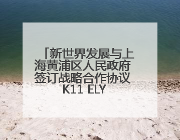 新世界发展与上海黄浦区人民政府签订战略合作协议 K11 ELYSEA璀璨启幕