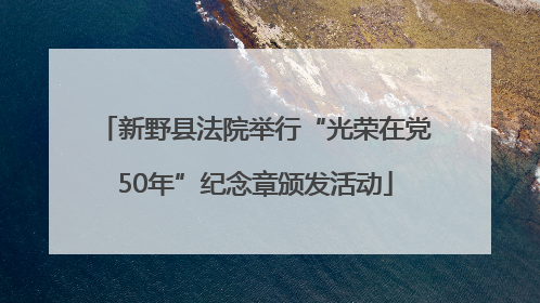 新野县法院举行“光荣在党50年”纪念章颁发活动