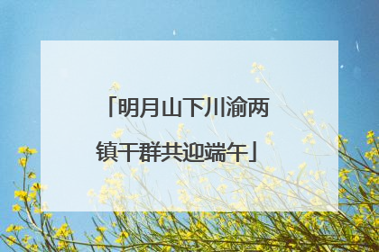 明月山下川渝两镇干群共迎端午