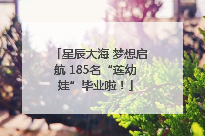 星辰大海 梦想启航 185名“莲幼娃”毕业啦！