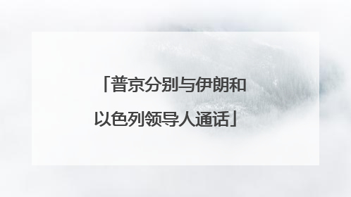 普京分别与伊朗和以色列领导人通话