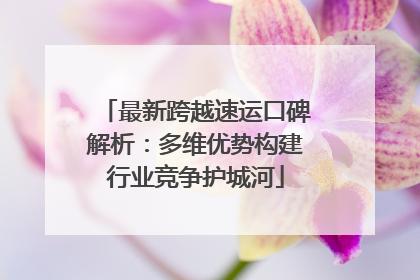 最新跨越速运口碑解析：多维优势构建行业竞争护城河