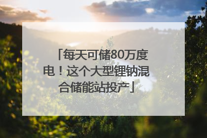 每天可储80万度电！这个大型锂钠混合储能站投产
