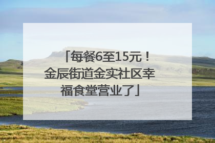 每餐6至15元！金辰街道金实社区幸福食堂营业了