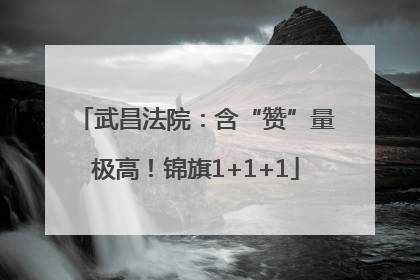 武昌法院：含“赞”量极高！锦旗1+1+1