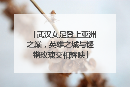 武汉女足登上亚洲之巅，英雄之城与铿锵玫瑰交相辉映