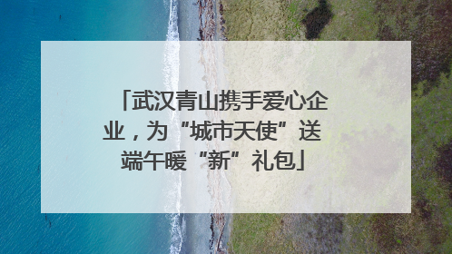 武汉青山携手爱心企业，为“城市天使”送端午暖“新”礼包