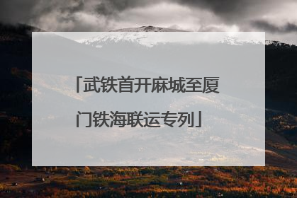 武铁首开麻城至厦门铁海联运专列