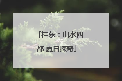 桂东：山水四都 夏日探奇