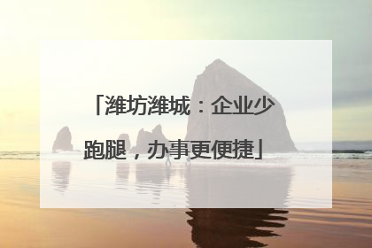潍坊潍城：企业少跑腿，办事更便捷