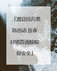 澧县民兵紧急出动 连夜封堵管涌除险保安全