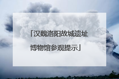 汉魏洛阳故城遗址博物馆参观提示