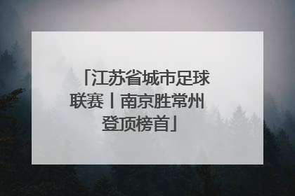 江苏省城市足球联赛丨南京胜常州 登顶榜首