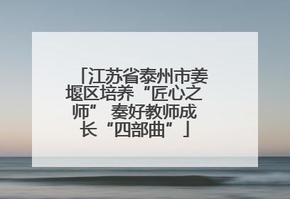 江苏省泰州市姜堰区培养“匠心之师” 奏好教师成长“四部曲”