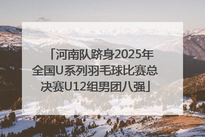 河南队跻身2025年全国U系列羽毛球比赛总决赛U12组男团八强