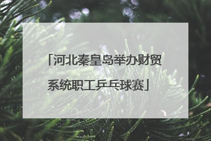 河北秦皇岛举办财贸系统职工乒乓球赛