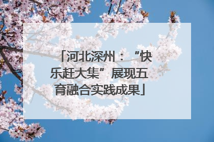 河北深州：“快乐赶大集”展现五育融合实践成果