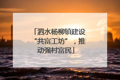 泗水杨柳镇建设“共富工坊”，推动强村富民