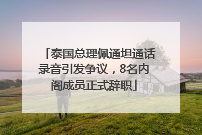 泰国总理佩通坦通话录音引发争议，8名内阁成员正式辞职