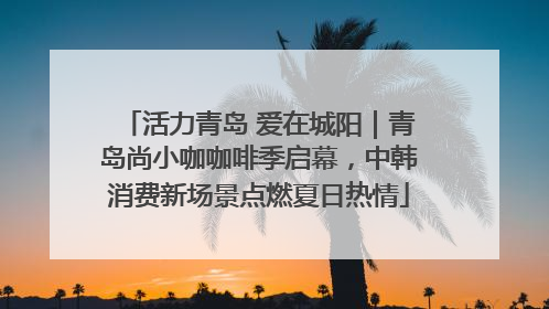 活力青岛 爱在城阳｜青岛尚小咖咖啡季启幕，中韩消费新场景点燃夏日热情