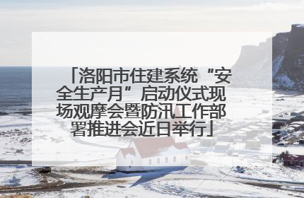 洛阳市住建系统“安全生产月”启动仪式现场观摩会暨防汛工作部署推进会近日举行