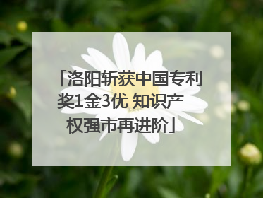洛阳斩获中国专利奖1金3优 知识产权强市再进阶