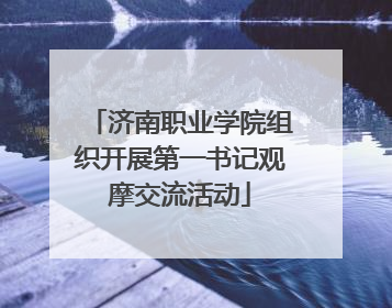 济南职业学院组织开展第一书记观摩交流活动