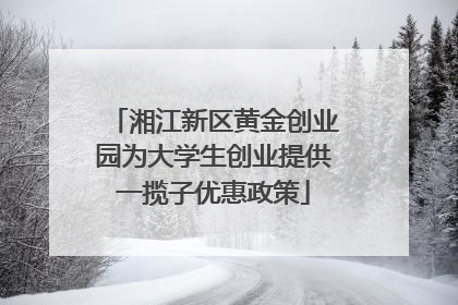 湘江新区黄金创业园为大学生创业提供一揽子优惠政策