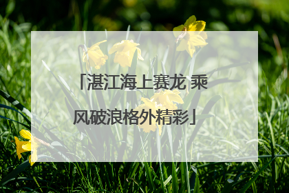 湛江海上赛龙 乘风破浪格外精彩