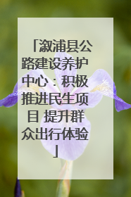 溆浦县公路建设养护中心：积极推进民生项目 提升群众出行体验