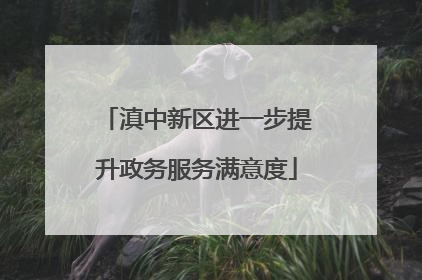 滇中新区进一步提升政务服务满意度
