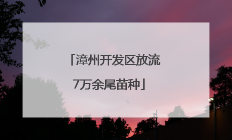 漳州开发区放流7万余尾苗种