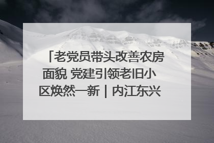 老党员带头改善农房面貌 党建引领老旧小区焕然一新｜内江东兴“红”在哪？④