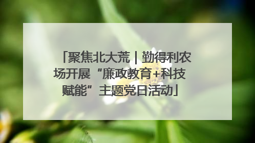 聚焦北大荒｜勤得利农场开展“廉政教育+科技赋能”主题党日活动