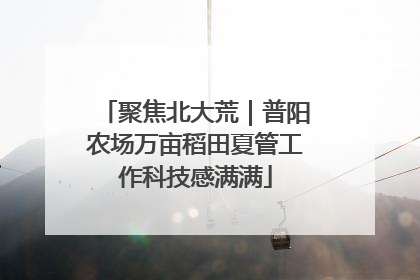 聚焦北大荒｜普阳农场万亩稻田夏管工作科技感满满