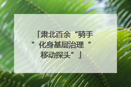 肃北百余“骑手”化身基层治理“移动探头”