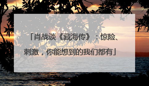 肖战谈《藏海传》：惊险、刺激，你能想到的我们都有