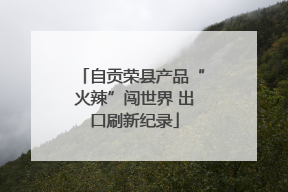 自贡荣县产品“火辣”闯世界 出口刷新纪录