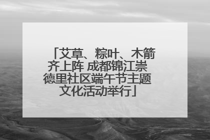 艾草、粽叶、木箭齐上阵 成都锦江崇德里社区端午节主题文化活动举行