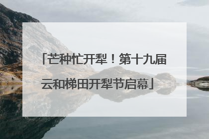 芒种忙开犁！第十九届云和梯田开犁节启幕