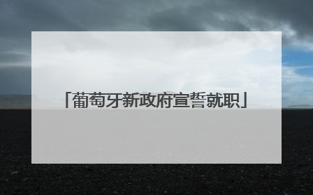 葡萄牙新政府宣誓就职