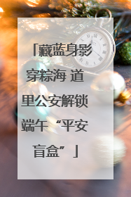 藏蓝身影穿粽海 道里公安解锁端午“平安盲盒”